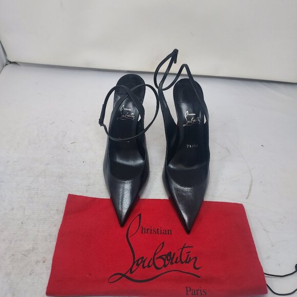 Christian Louboutin Black Strappy Condora Leather Pump - Picture 7 of 12